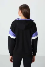 Tommylife Wholesale Hooded Oversize Women's Sweatshirt 97290 Black