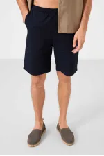 Short chino extensible léger, coupe standard, tissé, Tommylife Wholesale, bleu marine, référence 81291