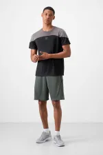 Tommylife Toptan O Yaka Standart Kalıp Aktif Spor Erkek T-Shirt 88386 Siyah