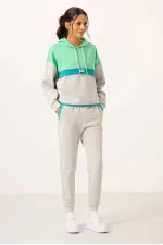 Survêtement à capuche Tommylife pour femme, color block, en gros - 95327