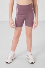 Tommylife Toptan Esnek Standart Fit Basic Performans Kız Çocuk Tayt 75189 Gül Kurusu