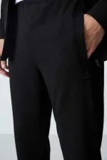 Tommylife Wholesale Casual Fit Basic Men's Tracksuit Set 85260 Black