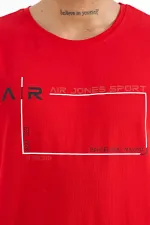 Tommylife Wholesale Otis Crew Neck Standard Fit Printed Men's T-Shirt 88228 Red