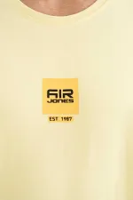 Tommylife Wholesale Bert Crew Neck Standard Fit Printed Men's T-Shirt 88210 Yellow