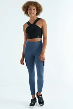 Tommylife Toptan Siyah Logo Baskılı Dar Kalıp Dalgıç Kumaş Kadın Büstiyer - 97259