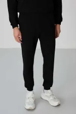 Tommylife Wholesale Herbert Standard Fit Stand Collar Men's Tracksuit Set 85233 Black