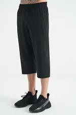 Tommylife Toptan Standart Kalıp Aktif Spor Erkek Kapri 83096 Siyah