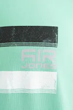 Tommylife Wholesale Donald Trump Crew Neck Standard Fit Printed Men's T-Shirt 88217 Aqua Green