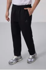 Tommylife Wholesale Textured Surface Comfortable Fit Men's Tracksuit Set 85273 Black