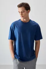 Tommylife Toptan O Yaka Oversize Basic Erkek T-Shirt 88353 Parlament