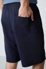 Tommylife Toptan Comfort Fit Basic Erkek Şort 81275 Lacivert