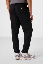 Pantalon chino extensible léger tissé coupe standard Tommylife Wholesale pour homme 82176 Noir