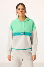 Survêtement à capuche Tommylife pour femme, color block, en gros - 95327