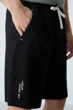 Tommylife Toptan Comfort Fit Basic Erkek Şort 81278 Siyah