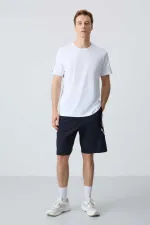 Short basique confort Tommylife pour homme, modèle 81281, bleu marine