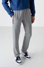 Bas de survêtement Tommylife Slim Fit Classic Leg pour homme, vente en gros, 84671, gris chiné