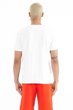 T-shirt homme Tommylife Wholesale Tylor, col rond, coupe standard, imprimé, blanc, référence 88227