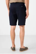 Short chino extensible léger, coupe standard, tissé, Tommylife Wholesale, bleu marine, référence 81291