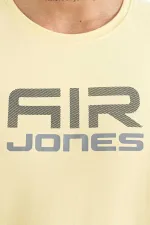 Tommylife Toptan Liam O Yaka Standart Kalıp Baskılı Erkek T-Shirt 88207 Sarı