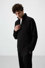 Tommylife Toptan Bran Standart Kalıp Scuba Basic Erkek Eşofman Takım 85199 Siyah