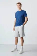 Tommylife Wholesale Comfort Fit Basic Men's Shorts 81277 Stone