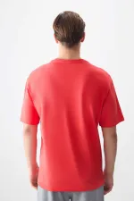 Tommylife Toptan O Yaka Oversize Basic Erkek T-Shirt 88353 Fiesta