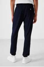 Pantalon chino extensible léger, coupe standard, tissé, Tommylife Wholesale, bleu marine, référence 82176