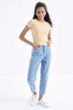 Tommylife Wholesale Orange Basic Short Sleeve Crew Neck Women's T-Shirt - 97202