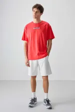 Tommylife Wholesale Crew Neck Oversize Printed Men's T-Shirt 88356 Fiesta