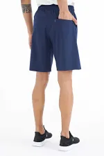 Tommylife Toptan İndigo Yan Cep Detaylı Lastikli Erkek Şort - 81238