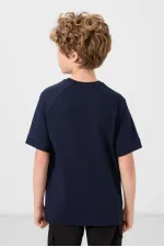 Tommylife Wholesale Cotton Soft Textured Oversize Pocket Detail Boys' T-Shirt 11295 Navy Blue Tommylife Wholesale Cotton Soft Textured Oversize Pocket Detail Boys' T-Shirt 11295 Navy Blue