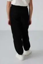 Pantalon de jogging Tommylife Wholesale pour filles de 7 à 15 ans, coupe standard, référence 75155, noir