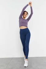 Leggings Tommylife en gros, taille haute, gainants, coupe slim, jambes étroites - 94011