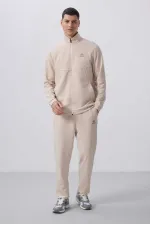 Tommylife Toptan Yüzeyi Dokulu Rahat Form Erkek Eşofman Takım 85273 Bej