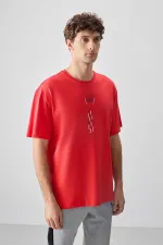 Tommylife Toptan O Yaka Oversize Baskılı Erkek T-Shirt 88355 Fiesta