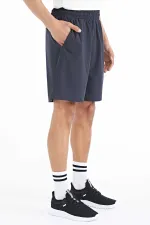 Tommylife Toptan Antrasit Yan Cep Detaylı Lastikli Erkek Şort - 81238