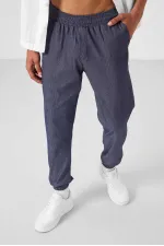 Jean chino extensible léger, coupe standard, tissé, Tommylife Wholesale, bleu marine, référence 82176