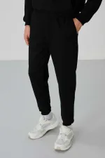 Tommylife Wholesale Herbert Standard Fit Stand Collar Men's Tracksuit Set 85233 Black