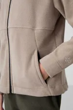 Sweat-shirt à capuche en polaire Tommylife pour filles de 7 à 15 ans, coupe standard, réf. 75152, beige foncé