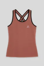 Débardeur de sport sans manches à bretelles et coupe standard pour femme Tommylife Wild Rose (vente en gros) - 97094