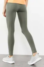 Tommylife Toptan Çağla Yüksek Bel Toparlayıcı Slim Fit Dar Paça Kadın Tayt - 94011