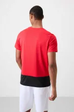 Tommylife Wholesale Crew Neck Standard Fit Active Sport Men's T-Shirt 88383 Red