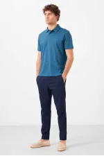 Pantalon chino extensible léger, coupe standard, tissé, Tommylife Wholesale, bleu marine, référence 82179