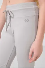 Leggings Tommylife Wholesale pour filles, coupe standard flexible, style basique, jambes évasées, couleur pierre (réf. 75193).