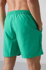 Tommylife Toptan Yeşil Belden Lastikli Standart Kalıp Erkek Deniz Şortu - 81237
