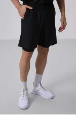 Collants et shorts Tommylife en polyester à motif standard pour homme, vente en gros, 81287, noir