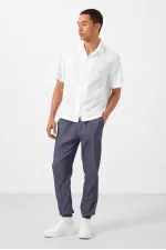 Jean chino extensible léger, coupe standard, tissé, Tommylife Wholesale, bleu marine, référence 82176