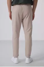 Pantalon chino extensible léger tissé coupe standard Tommylife Wholesale 82175 Stone