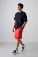 Tommylife Toptan O Yaka Oversize Basic Erkek T-Shirt 88341 Lacivert