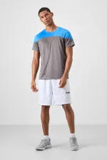 Tommylife Toptan O Yaka Standart Kalıp Aktif Spor Erkek T-Shirt 88386 Koyu Gri